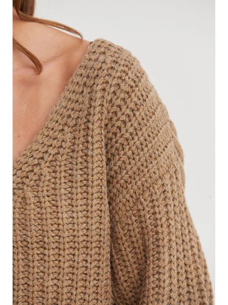 Chunky V-Neck Sweater