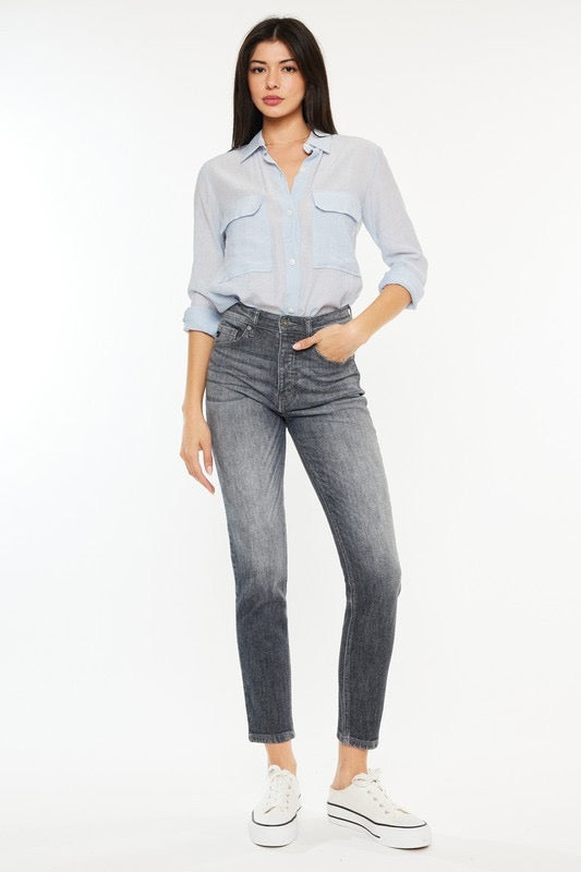 Kan Can High Rise Gray Jean