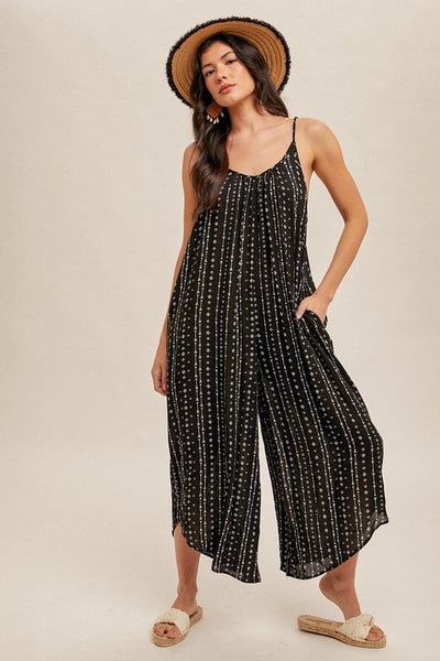 Black Printed Jumpsuit