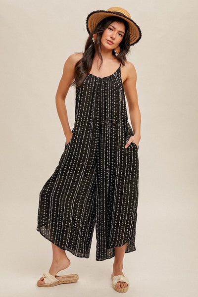 Black Printed Jumpsuit