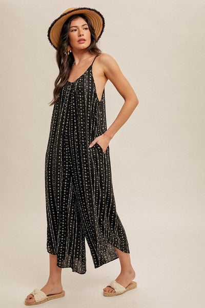 Black Printed Jumpsuit