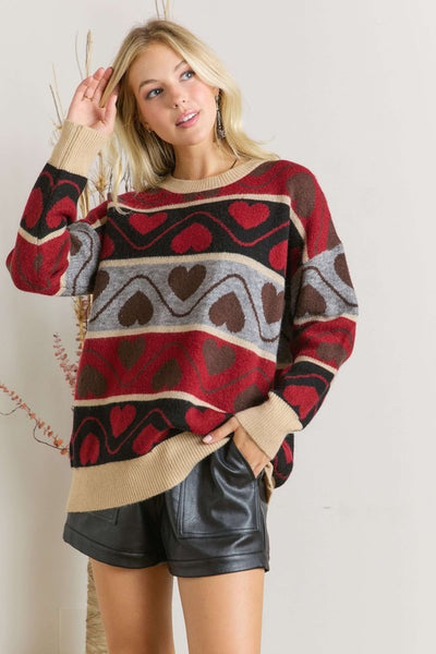 Heart Wave Cozy Sweater