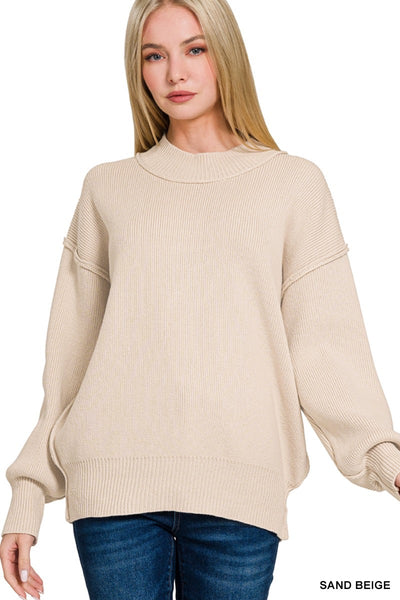 Wide Neck Band Sweater