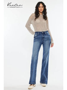Dark High Rise Wide Leg Jean