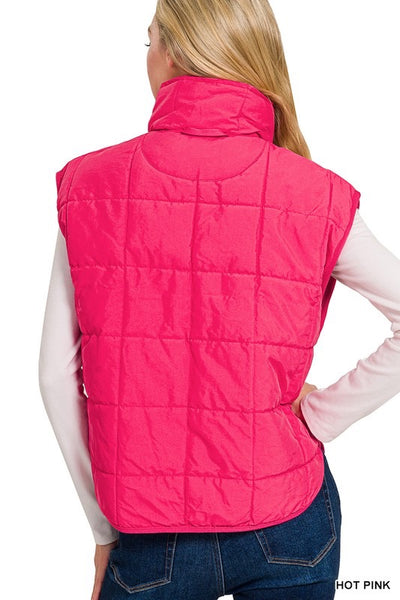 High Neck Puffer Vest