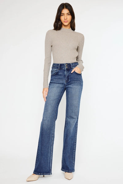 Kan Can High Rise Wide Flair Jean