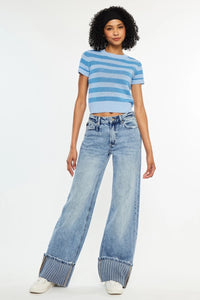 Extra Wide Cuff Wide Leg Jean