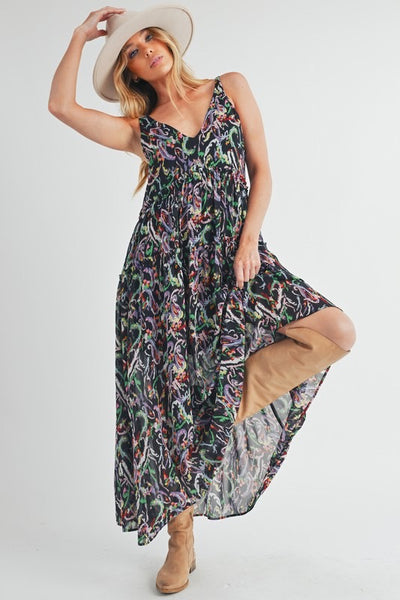 Multi Colors Maxi Dress