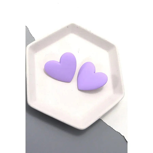 Heart Matte Stud Earring