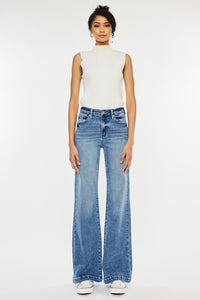 Kan Can High Rise Wide Leg Flare Jean