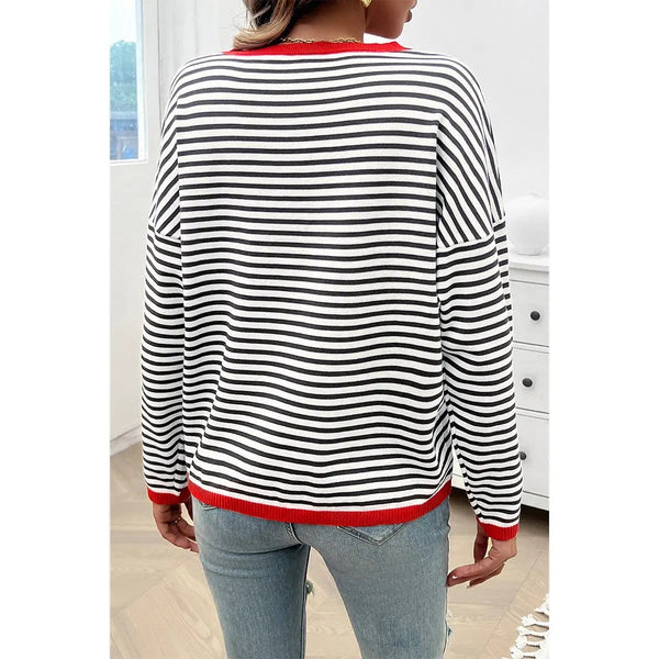 Striped Round Neck Sweater