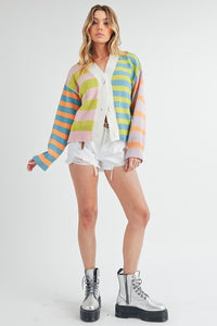 Multi Stripe Cardigan