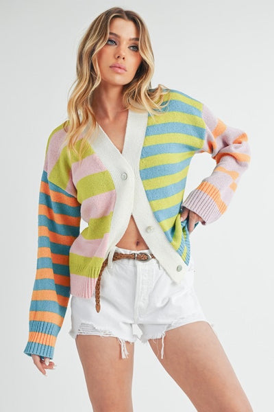 Multi Stripe Cardigan