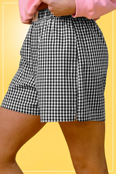 Banded Gingham Check Boxer Shorts