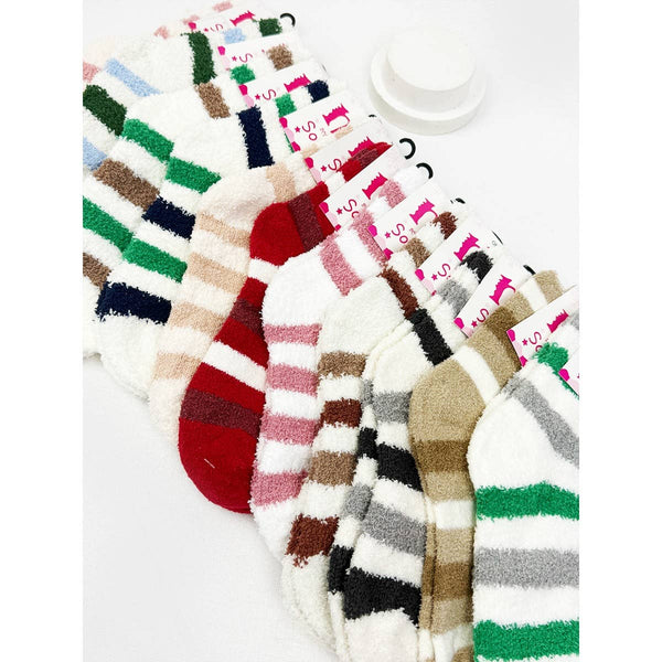 Soft Textured Assorted Stripe Socks