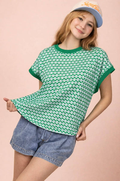Textured Knit Casual Comfy Top