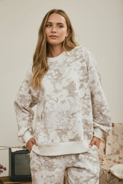 FLORAL WASH BOXY TOP