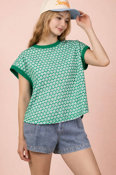 Textured Knit Casual Comfy Top