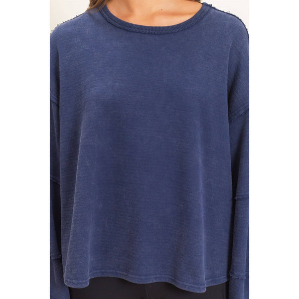 Mineral Wash Raw Edge Top