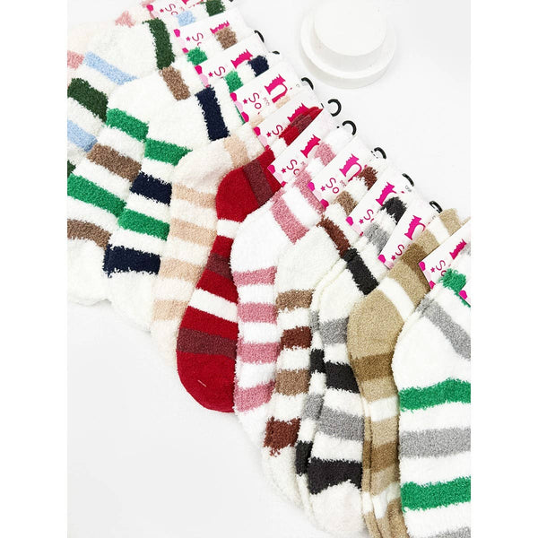 Soft Textured Assorted Stripe Socks