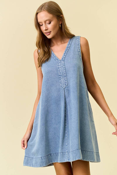 DENIM A-LINE DRESS