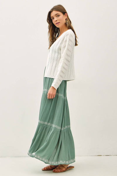 CROCHET KNIT BOXY CROPPED OPEN CARDIGAN