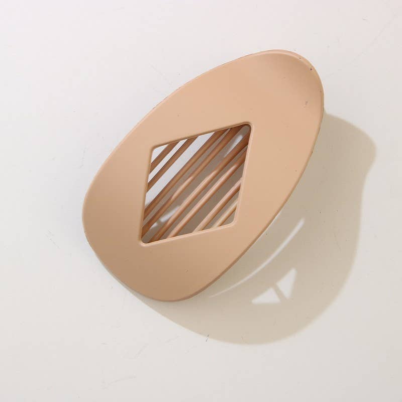 Jumbo Lay Flat Oval Hair Claw Clips