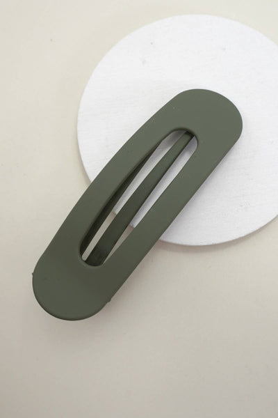 LARGE OVAL LAY DOWN FLAT HAIR CLAW CLIPS