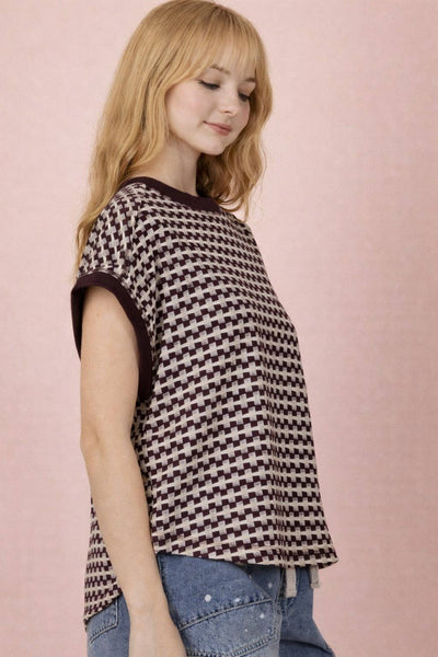 Textured Knit Casual Comfy Top