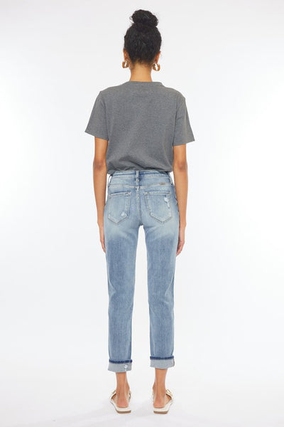 Kan Can High Rise Mom Fit Jeans