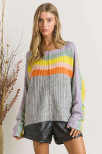 Heather Gray Multi Sweater