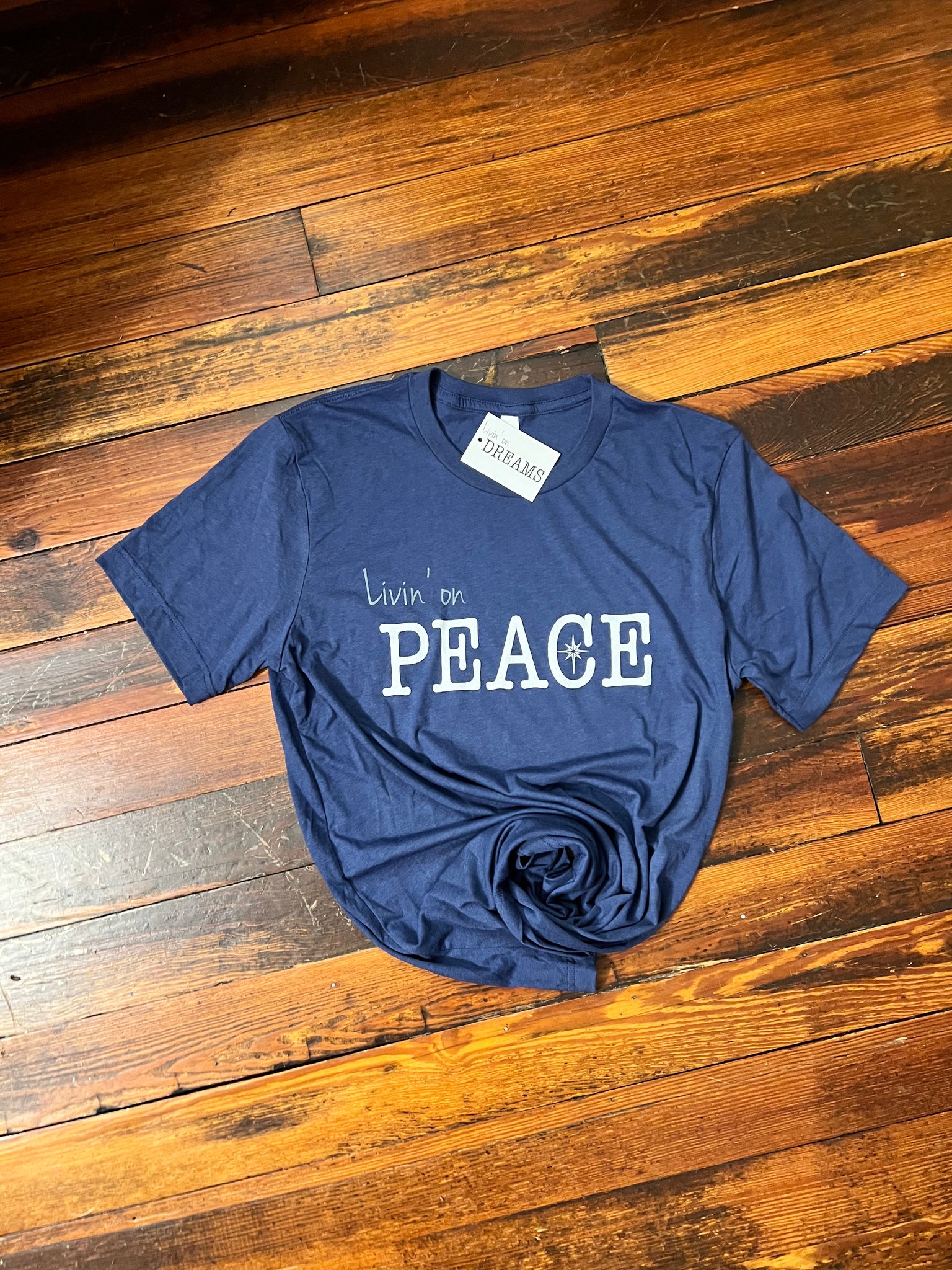 Adult Livin' on Peace T-shirt